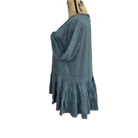 Anthropologie-deletta-ruffled BOHO Green Chic Blouse - Picture 6 of 11